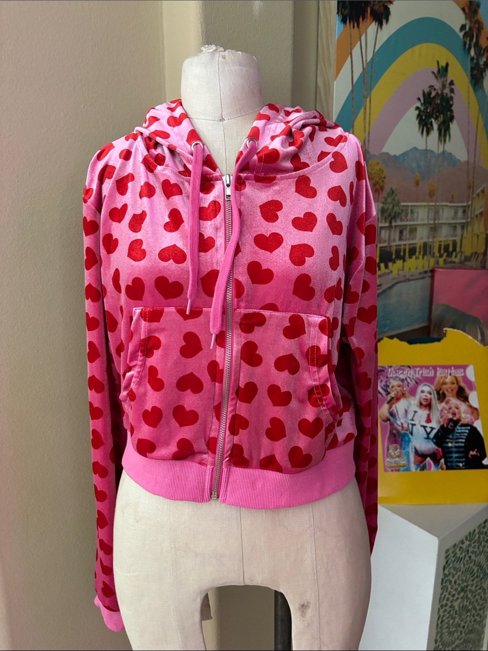 Dolls Kill Sugar Thrillz Heart Hoodie NWT